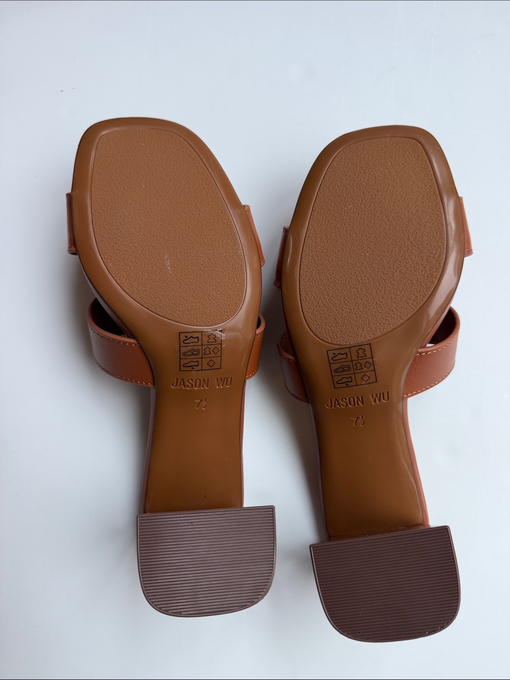 Jason Wu Tan Brown Leather Slide Mules - Picture 10 of 15